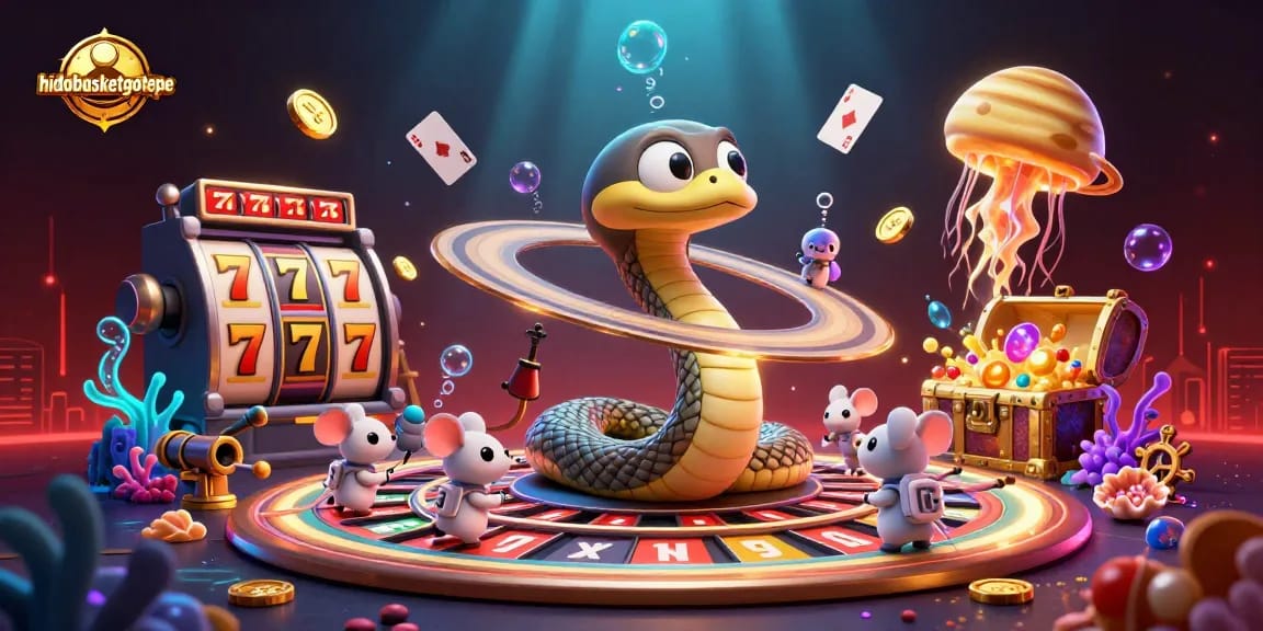 Experience thrilling gameplay at hidobasketgoztepe with astronaut mice betting in a vibrant casino scene.