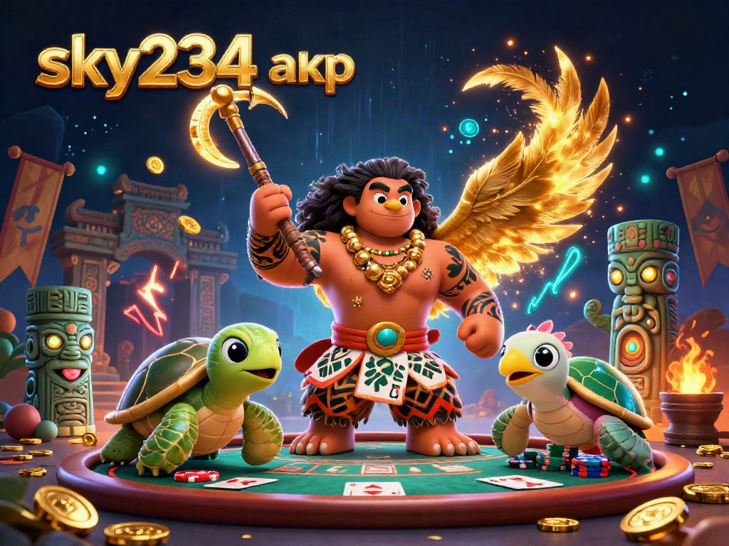Engage with thrilling poker action in this sky234 apk illustration featuring vibrant casino elements.