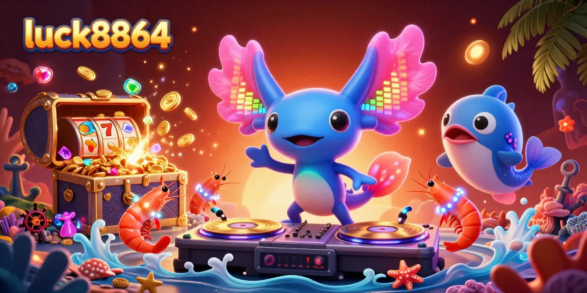Experience thrilling gaming at luck8864 with a vibrant underwater-themed 3D casino illustration full of excitement.