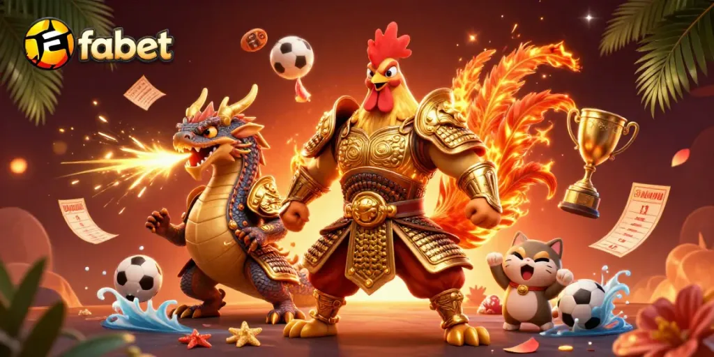 Engage with fabet platform using thrilling sports betting tactics and vibrant 3D illustration.