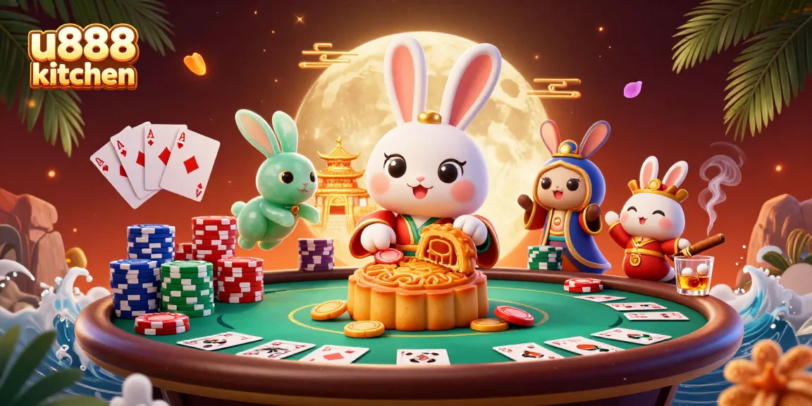 Experience immersive gaming at u888 kitchen with a vivid casino scene featuring dynamic poker elements.