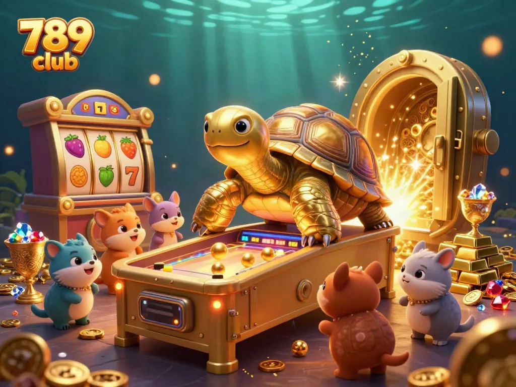 Experience thrilling wins at the 789 club with vibrant slot reels and golden treasures.