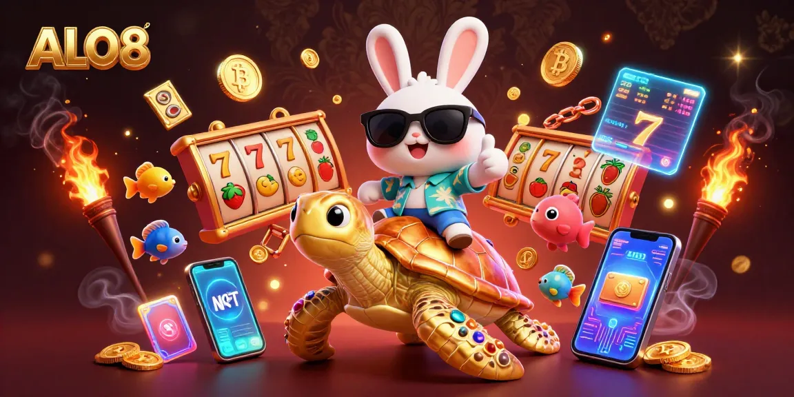 Experience the thrill of winning at ALO8 with vibrant casino elements and a lively atmosphere.