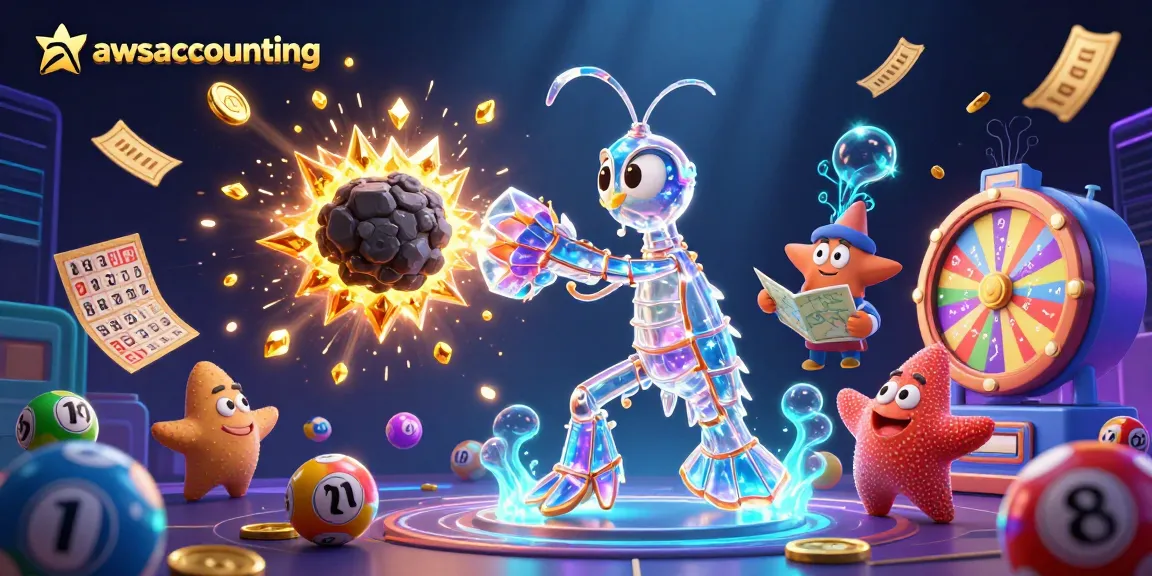 Experience the thrill of winning with awsaccounting in a vibrant 3D casino scene featuring colorful elements.