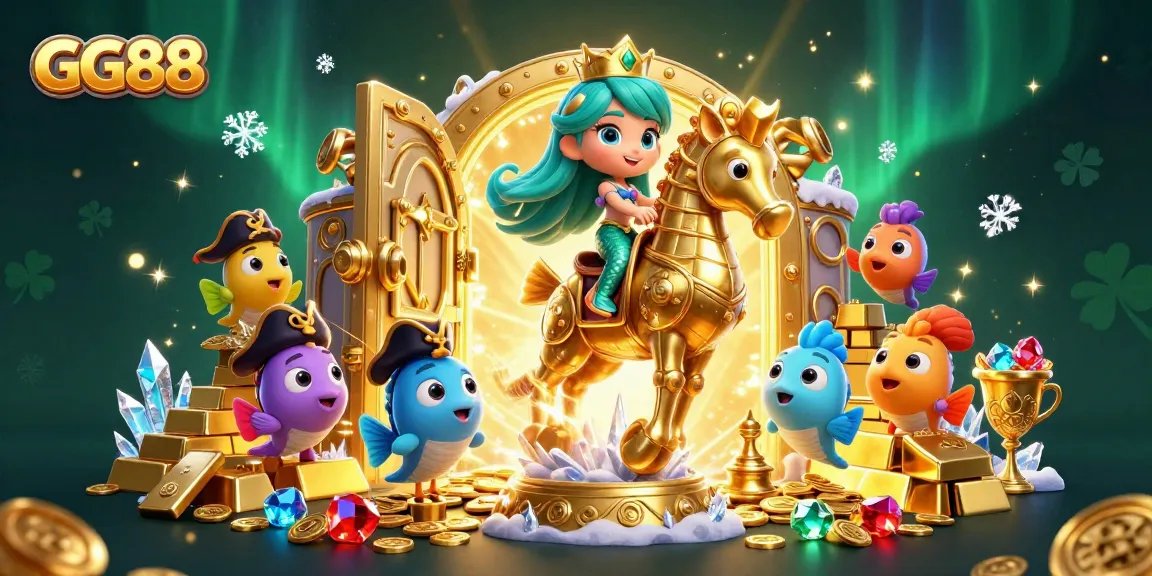 Experience the vibrant richness of GG88 through a captivating 3D mermaid scene that highlights interactive gaming.