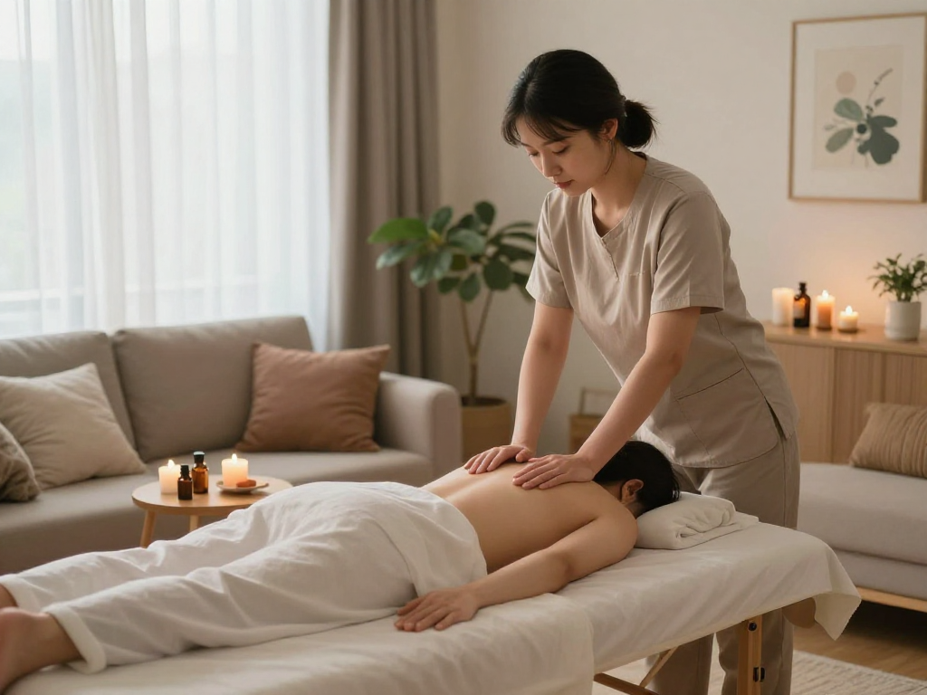 Experience a tranquil 잠실출장마사지 in a serene home environment with a professional therapist.