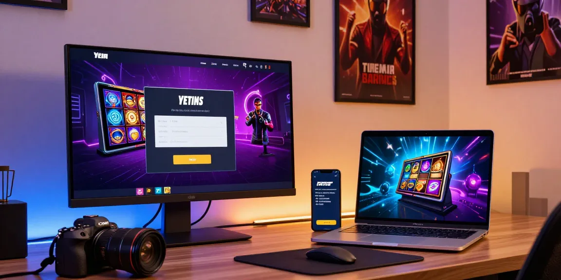 Engaging digital gaming platform interface showcasing lavowin daftar login screen on multiple devices.