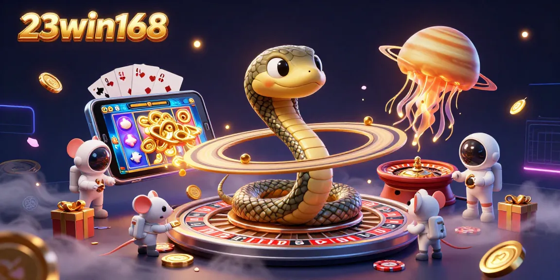Experience thrilling gameplay at 23win168 with a cosmic casino scene featuring exciting betting elements and vibrant visuals.