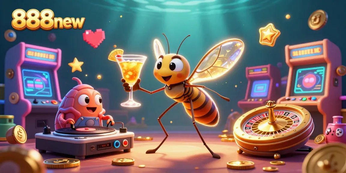 Experience excitement at 888new with vibrant gaming visuals featuring a lively casino scene.