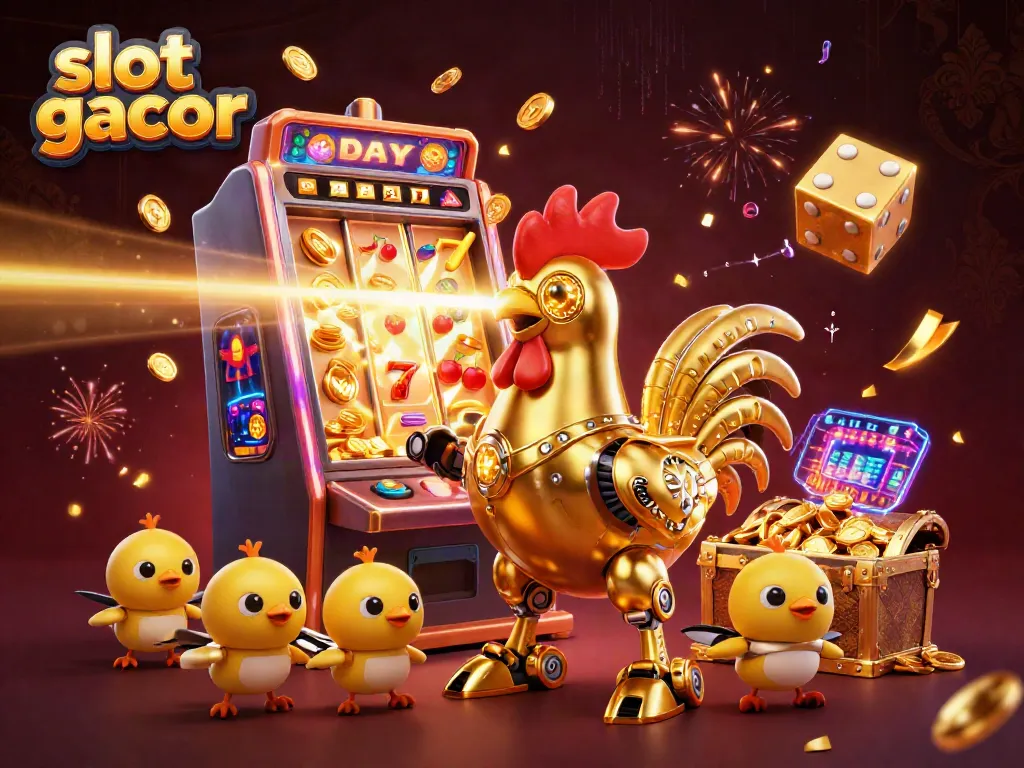 Experience exhilarating slot gacor action with golden rooster robot characters and bursting jackpots.