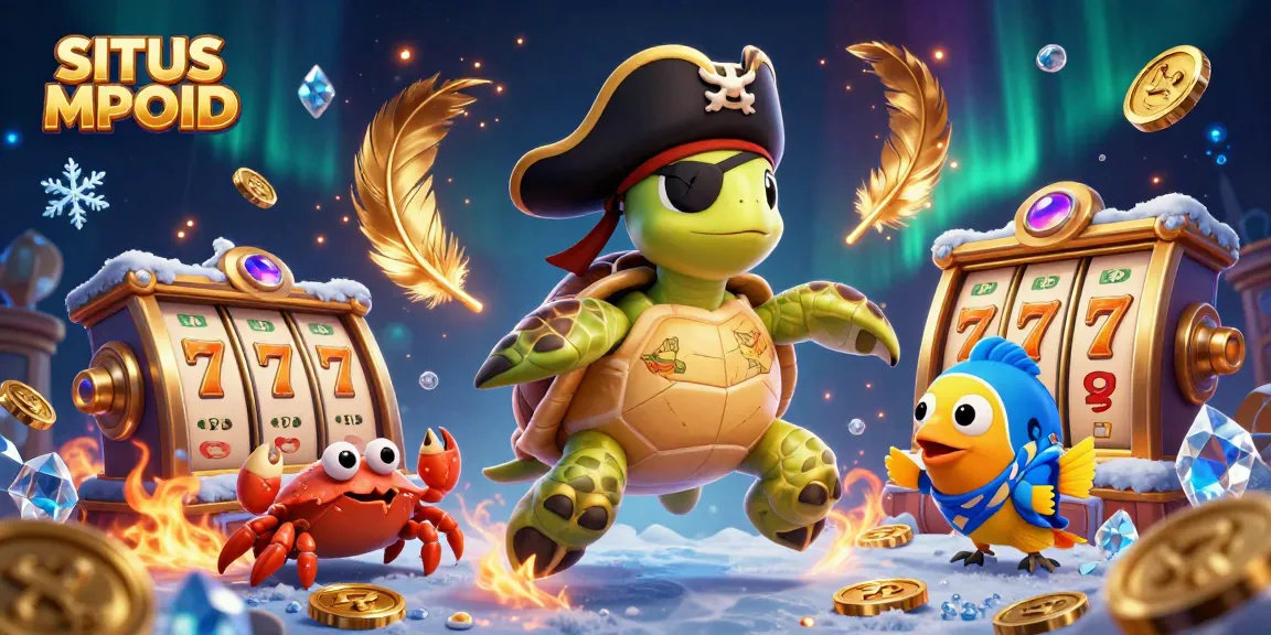 Win big with SITUS MPOID's exciting cartoon casino scene featuring vibrant characters and dynamic slot game elements.
