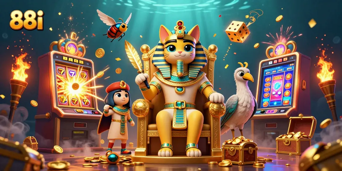88i pharaoh cat engages players with vibrant jackpot scene in online casino.