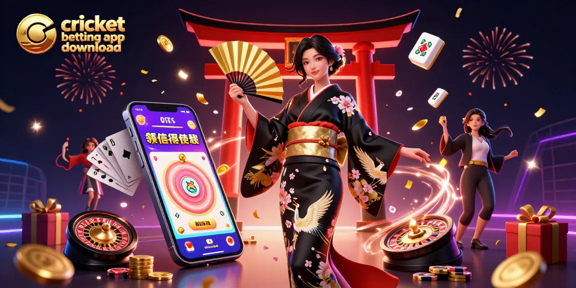 Experience cricket betting app download with our vibrant illustration showcasing dynamic gameplay.