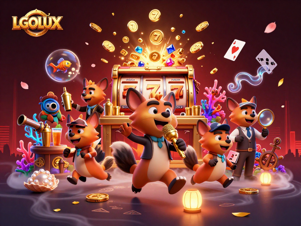 Experience thrilling gameplay at LGOLUX's vibrant casino featuring dynamic characters and engaging visuals.