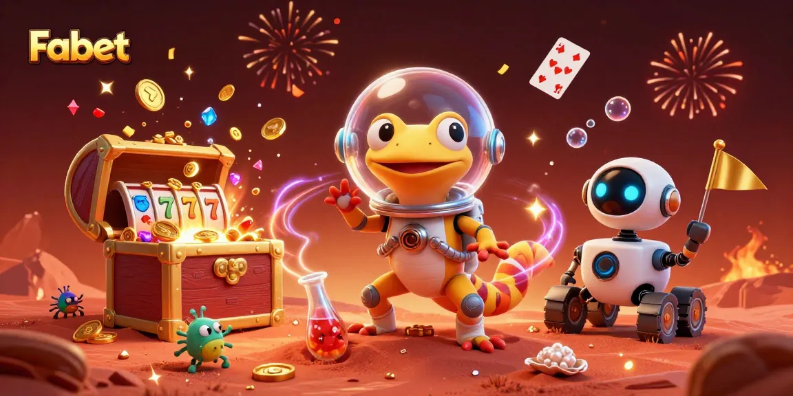 Spin the reels at Fabet’s exciting casino with vibrant cartoon characters and golden treasures.