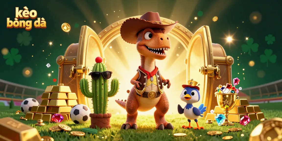 Experience sports betting excitement with kèo bóng đá in this vibrant, dynamic 3D illustration.