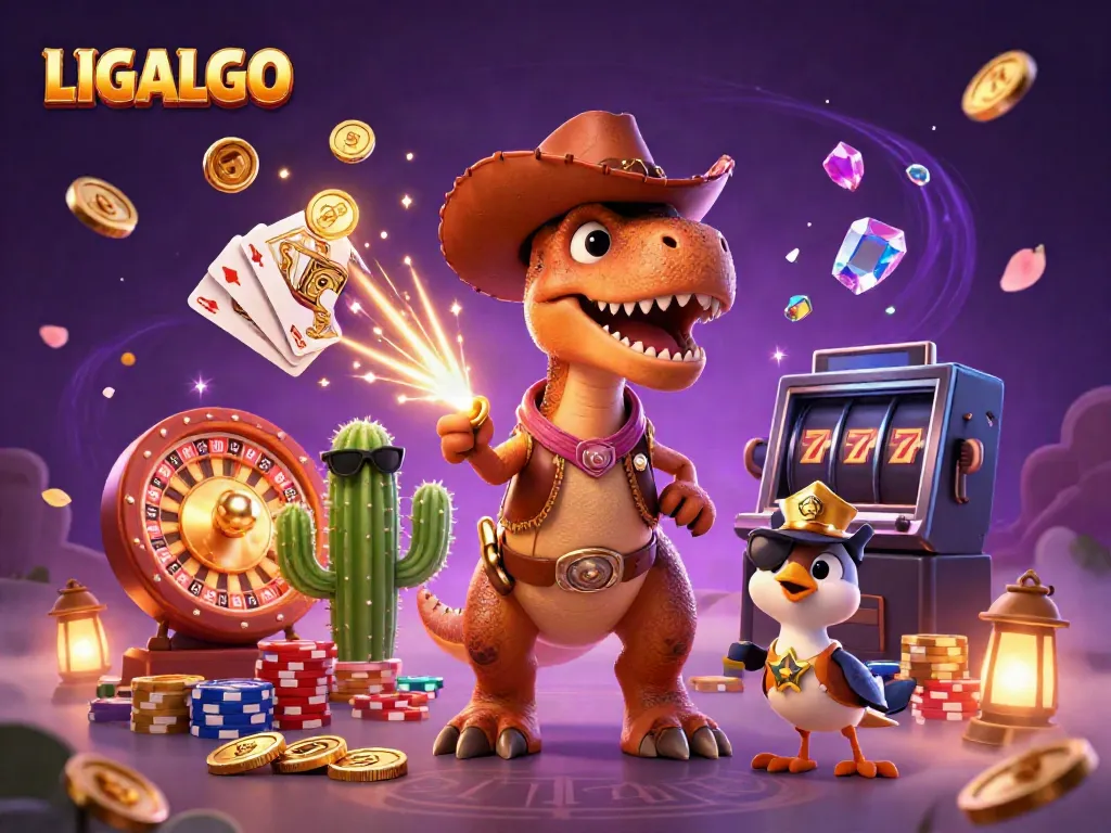 LIGALGO brings excitement to players in a vibrant cowboy-themed casino scene.