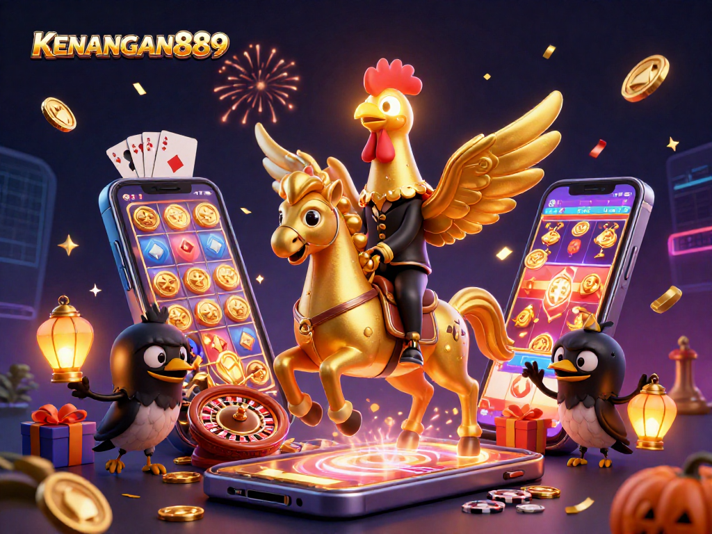 Spin and win with KENANGAN889's vibrant casino scene featuring dynamic gaming action.