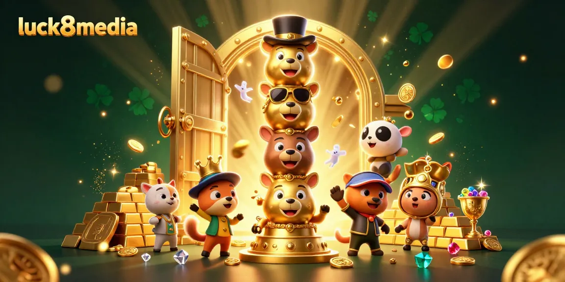 Experience thrilling gaming adventures with luck8media in a vibrant, action-packed casino scene.
