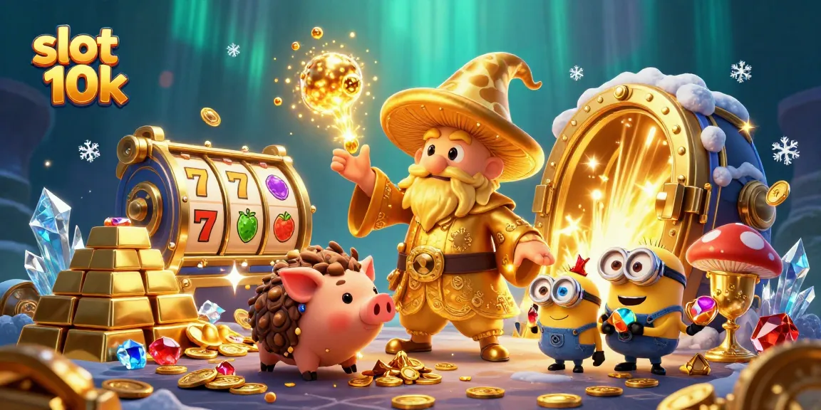 Permainan slot 10k menawarkan pengalaman memukau dengan karakter ajaib dan banyak harta karun di sekitarnya.