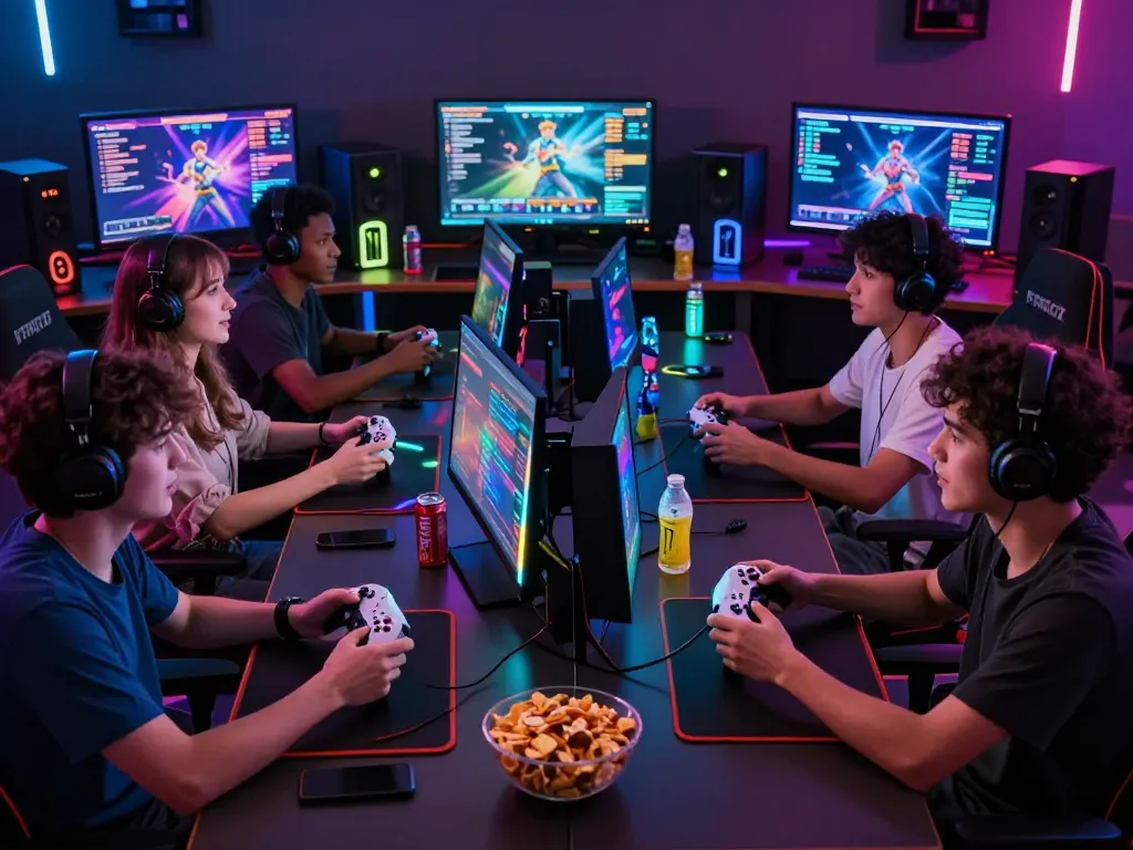 Engaging multiplayer gaming session at www.mantra88.com with diverse players and vibrant setup.
