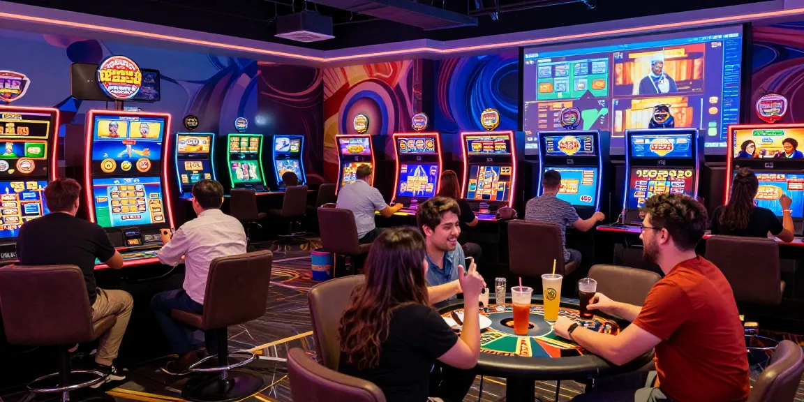 Lemacau Login interface in a vibrant online casino with players enjoying games.