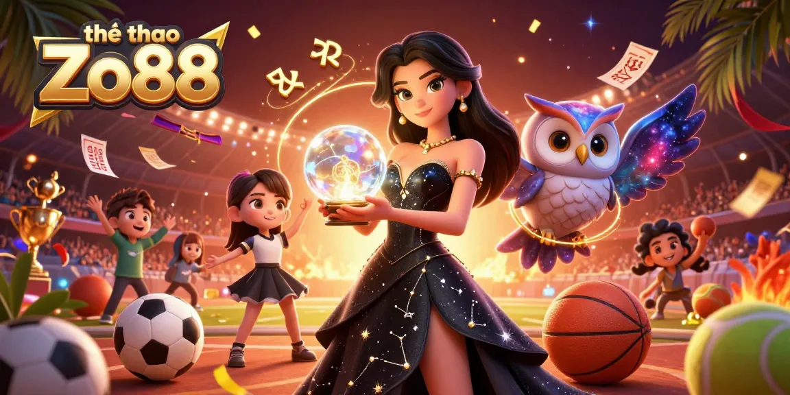 Experience thrilling sports betting at thể thao Zo88 with a vibrant illustration showcasing exciting elements of gambling.