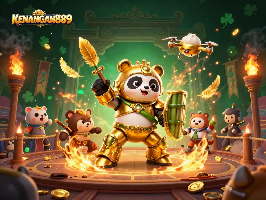 Experience KENANGAN889's vibrant 3D digital casino illustration featuring thrilling gameplay elements.