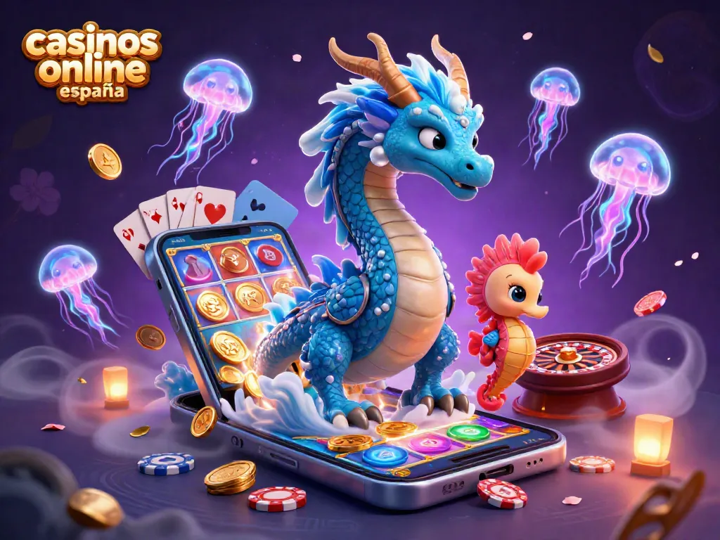 Experimente la emoción de los casinos online España jugando con el dragón de agua y caballito de mar.