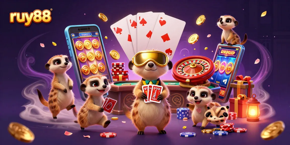 Engage with ruy88's vibrant casino scene featuring thrilling meerkat characters and exciting gaming details