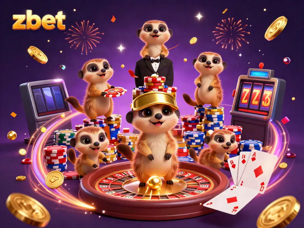 Experience thrilling gameplay at zbet with meerkats running a vibrant casino operation.