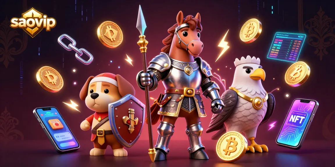Experience thrilling gameplay at saovip with a dynamic gaming scene filled with crypto elements.