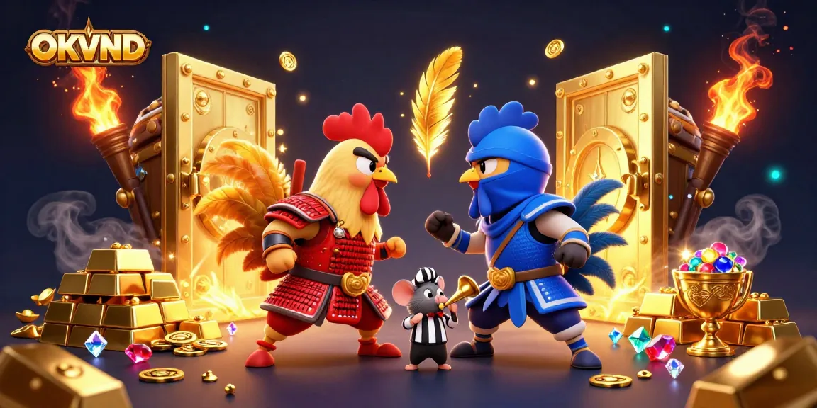 Engage in epic battles at OKVND casino with dynamic rooster warriors showcasing thrilling action.