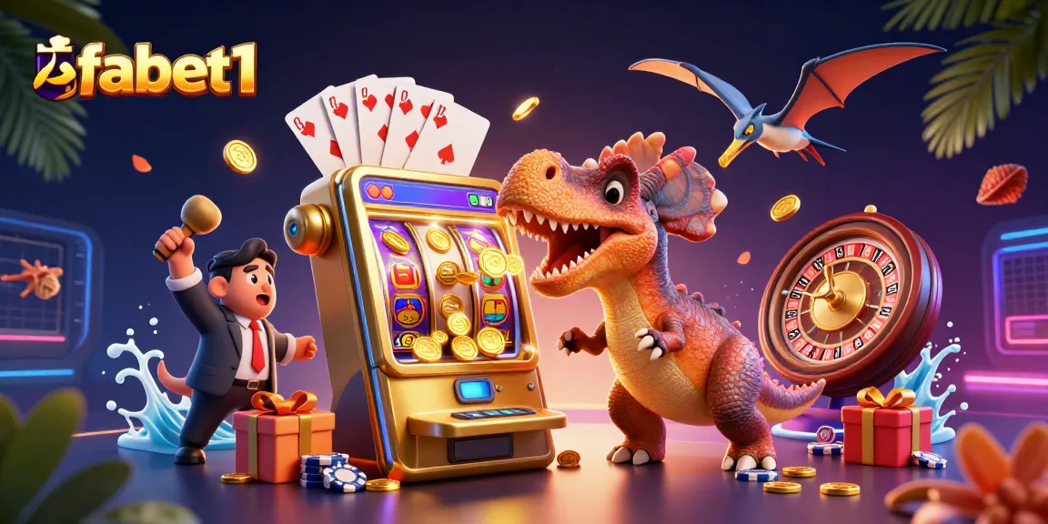 Engage with fabet1's thrilling jackpot scene featuring dynamic characters and vibrant casino elements.