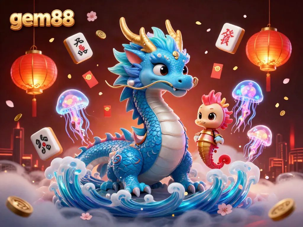 Experience the thrill of gaming at gem88 with vibrant characters and elements in a lively casino scene.