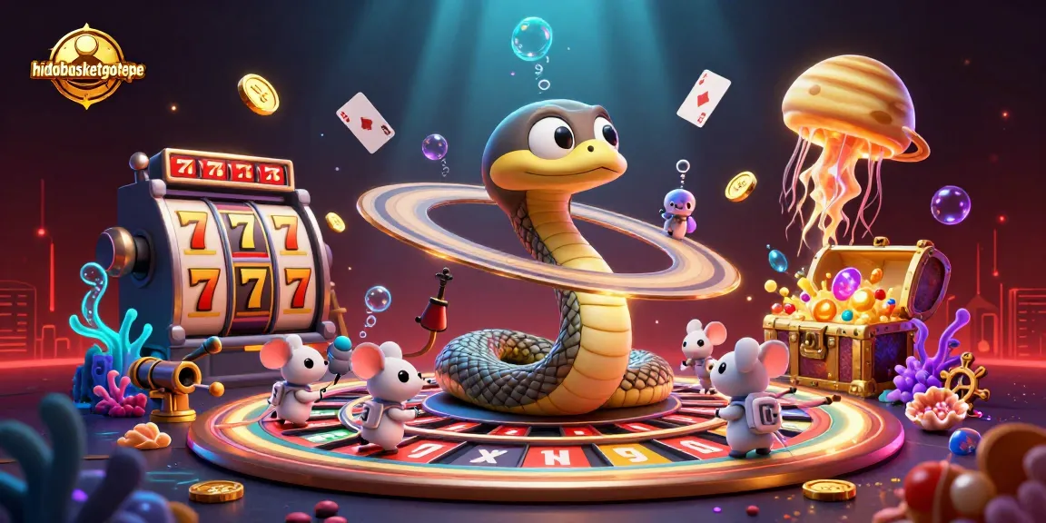 Experience thrilling gameplay at hidobasketgoztepe with astronaut mice betting in a vibrant casino scene.