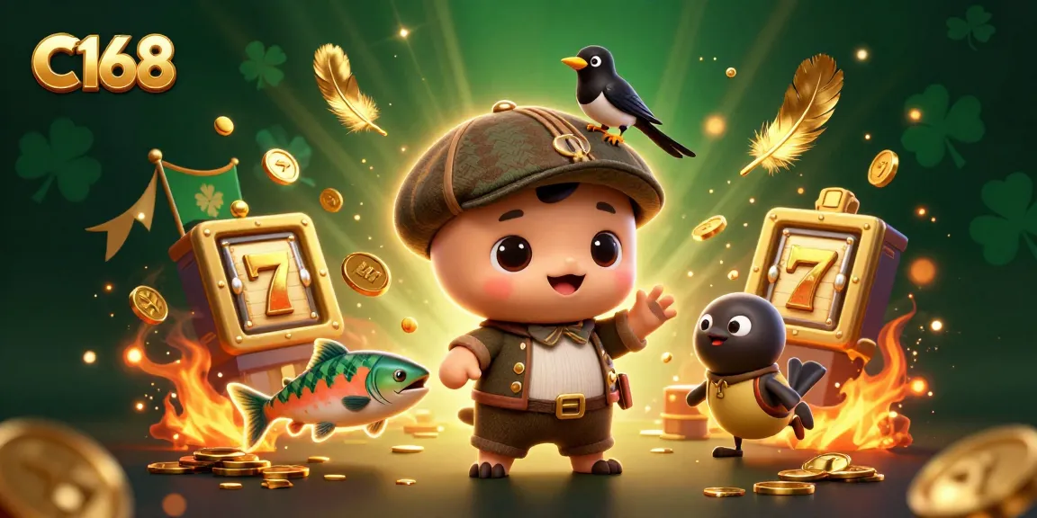 Watch C168 as the playful Nessie wins big with golden coins in this lively casino scene.