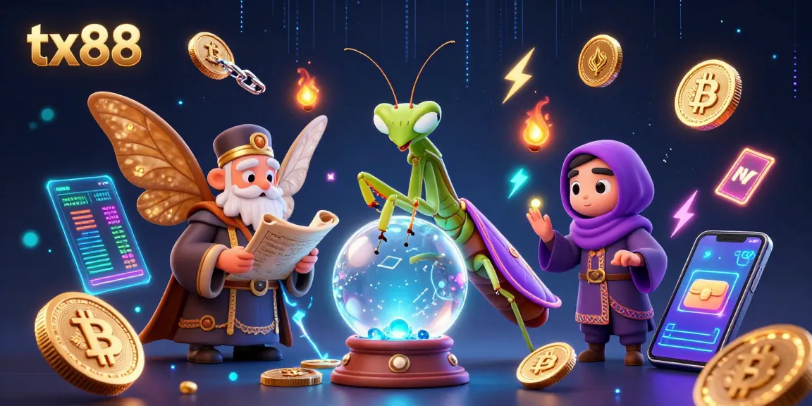 Engage with tx88's mystical gaming experience featuring fortune tellers and crypto elements.