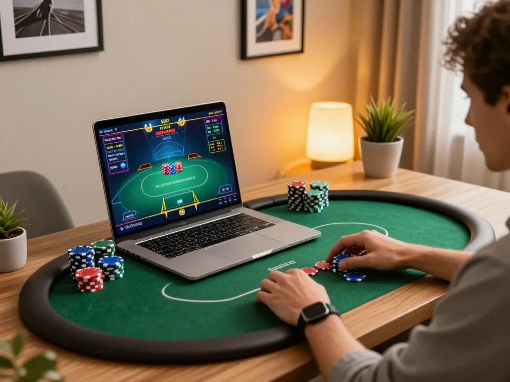 Engaging online poker session focused on bet kecil 50 strategies with vibrant gameplay display.
