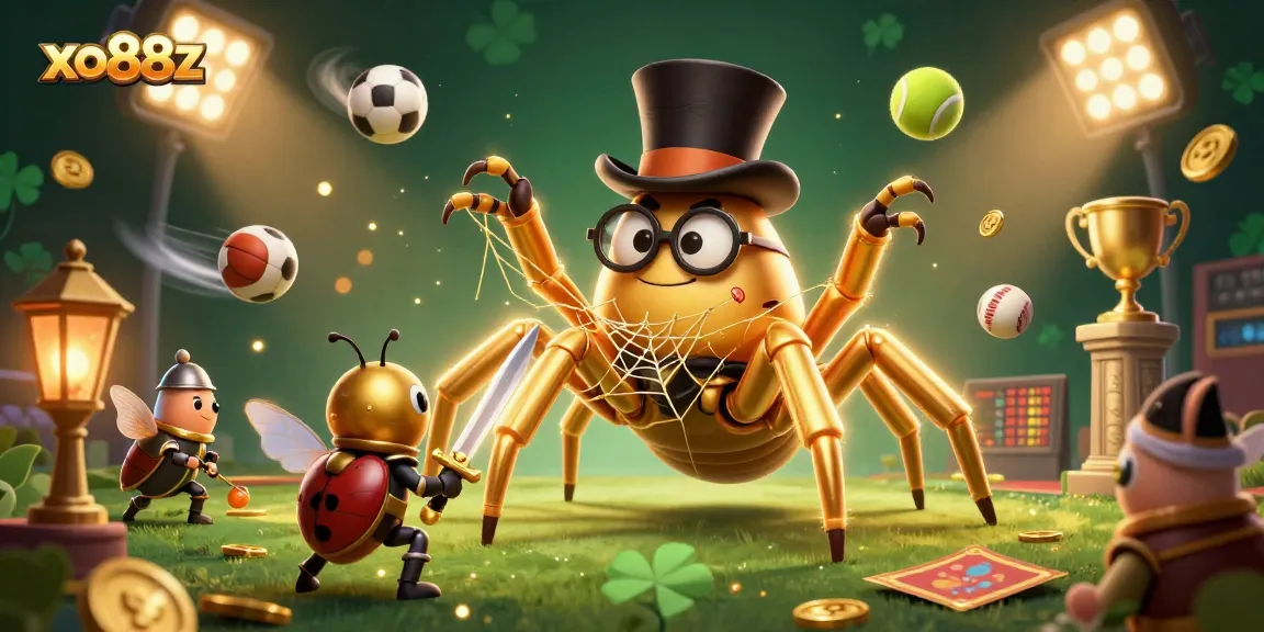 Experience thrilling moments with xo88z at the live casino, featuring a golden tarantula and beetle knight.