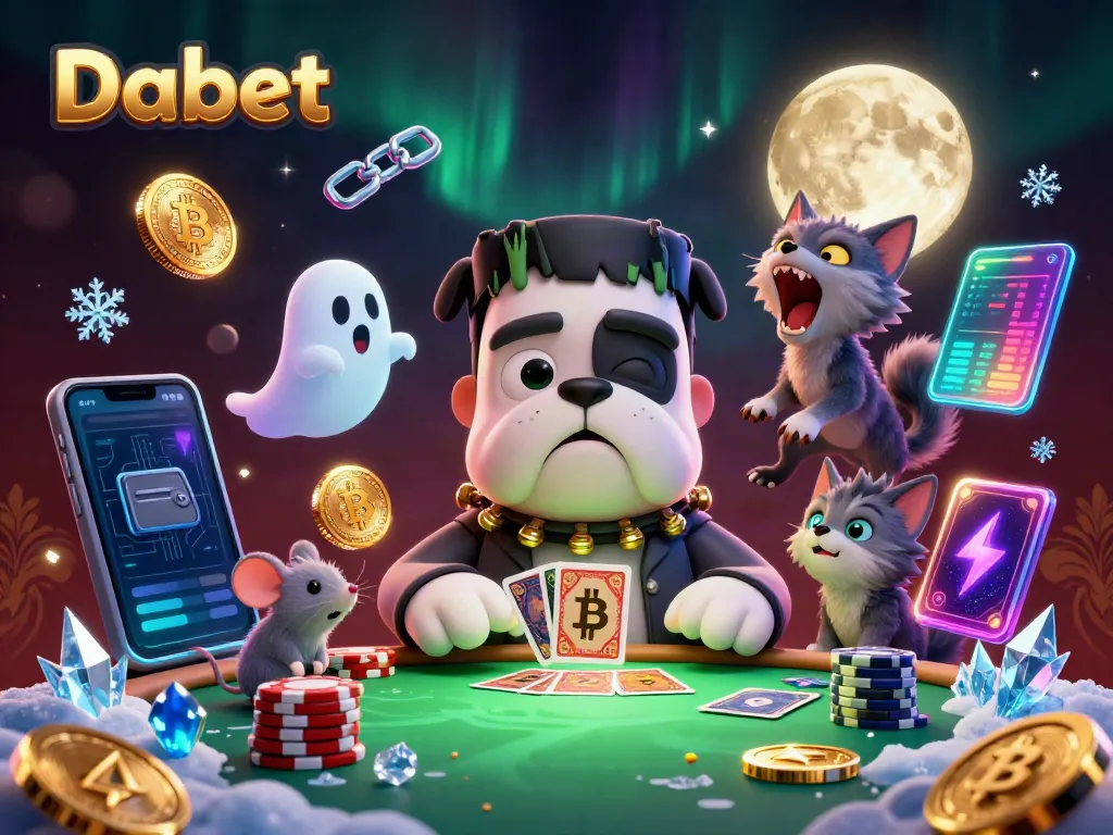 Dabet enhances your gaming experience with a whimsical 3D scene featuring a monster dealer and magical elements.