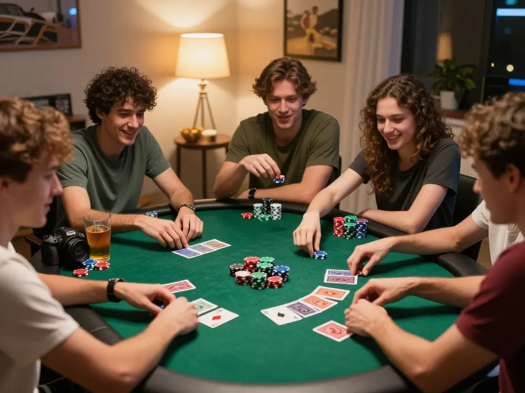 Players enjoying an engaging poker game at home featuring MM88 gaming strategies.