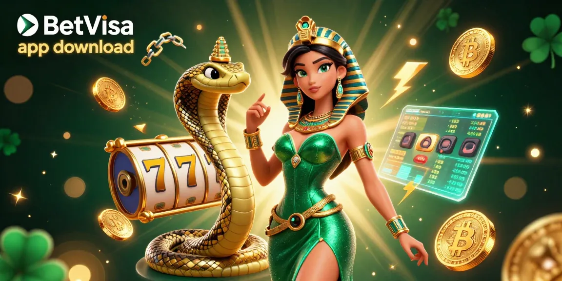Experience thrilling gaming with BetVisa app download, featuring vibrant casino visuals and vibrant gold elements.