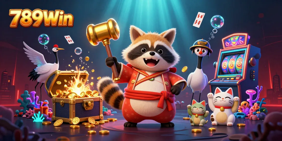 Experience the fun of 789Win with colorful characters and vibrant gaming elements showcasing online casino entertainment.