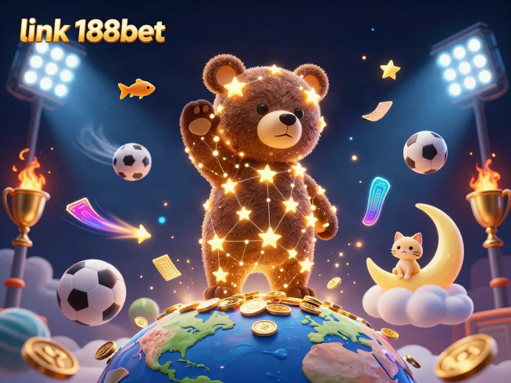 Experience the excitement of betting with link 188bet in this vibrant 3D casino illustration.